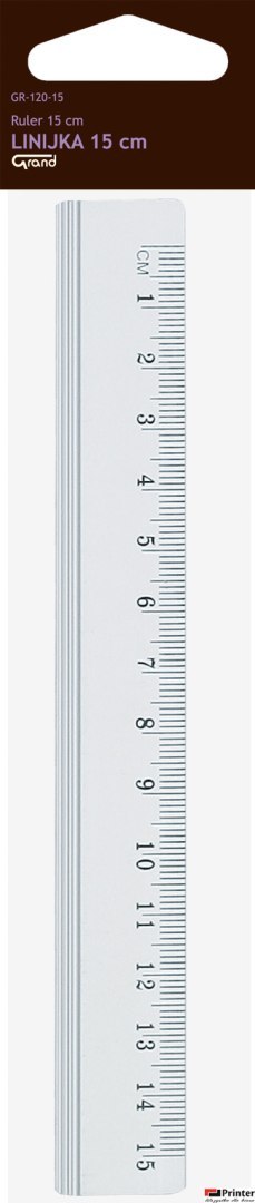 Linijka GR-120-15, aluminiowa, 15 cm GRAND 130-1707