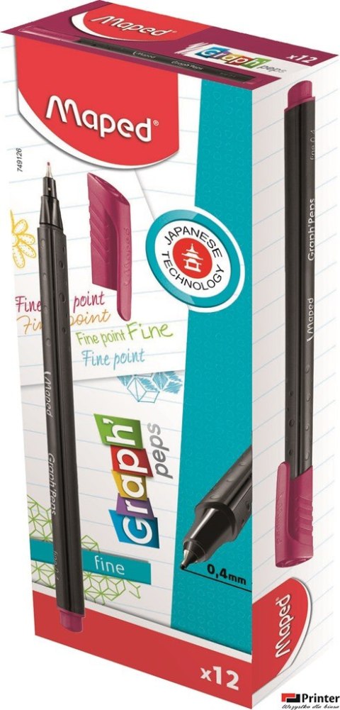 Cienkopis GRAPH PEPS truskawkowy Maped 749126 (X)