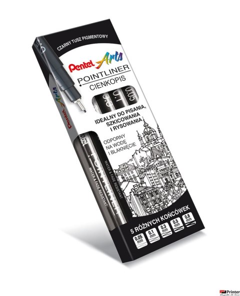Cienkopis kalibrowany POINTLINER czarny S20P-3A PENTEL .
