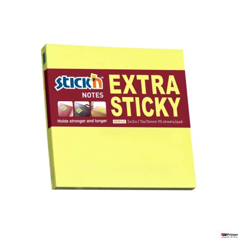 Notes samoprzylepny EXTRA STICKY 76x76 żółty neon 90 kart. 21670 MAPED