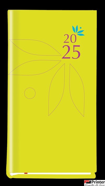 Terminarz Koliber 75x130mm 2026 pistacjowy Michalczyk i Prokop T-320-08 KALENDARZ tydzień na 2 stronach