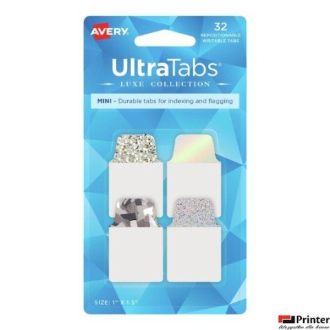 Zakładki indeksujące 25,4 x 38,1 mm brokatowe AVERY 74178