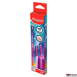 Ołówek z gumką HB COSMIC 851812 MAPED