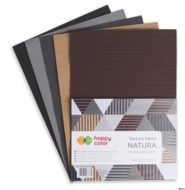 Tektura falista NATURA, A4, 5 ark, 5 kolorów, Happy Color HA 7720 2030-NATURA