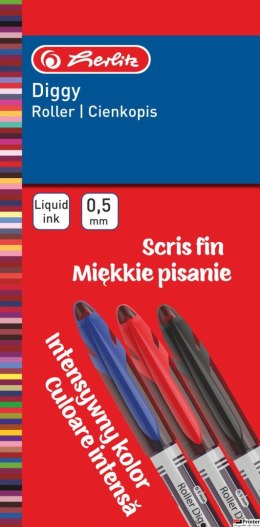 Cienkopis Diggy 0,5mm niebieski 9476550 Herlitz