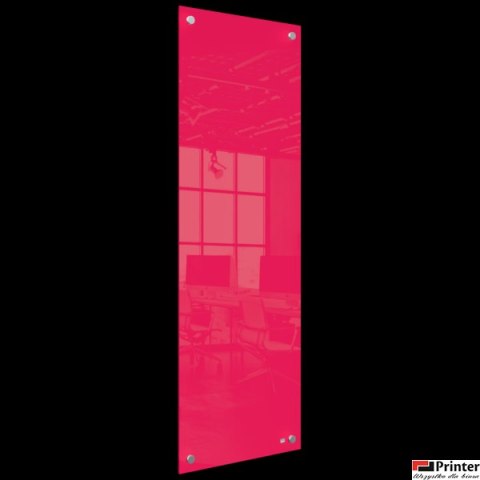 Mała podłużna szklana tablica suchościeralna Nobo Home 300x900mm, czerowna 1915606