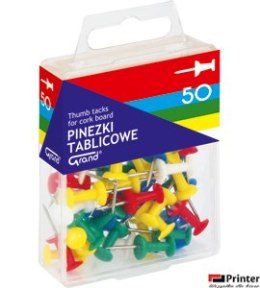 Pinezka tablicowa (50szt) GRAND 110-1116 op. plastikowe