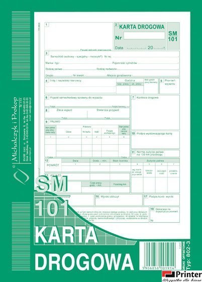 Karta drogowa A5, 80 kartek offset, 10-802-3 DOTTS
