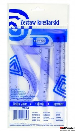 Komplet geometryczny z linijką 20cm 2004 MemoBe by PRATEL MK106-00