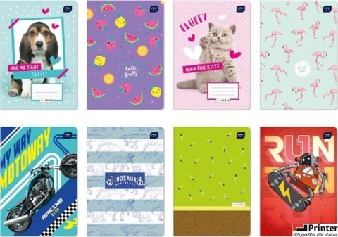 Zeszyt_A5 32k 3-linia mix INTERDRUK