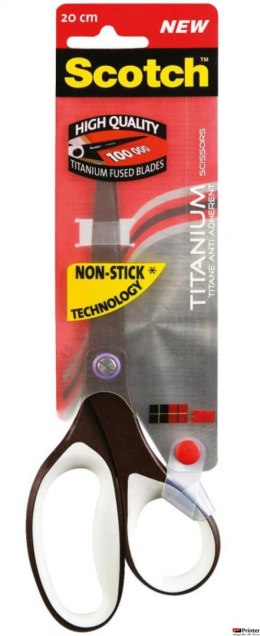 Nożyczki biurowe SCOTCH (1468TNS-MIX), tytanowe, 20cm, czarno-szare