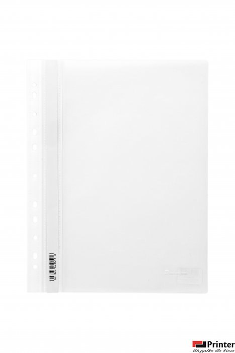 Skoroszyt wpinany PP DOTTS (20) biały wzocniony polipropylen SPP-DOT-02-06