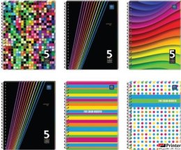 Kołozeszyt A5 100k 70g z perforacją 5 kolorów registrów INTERDRUK