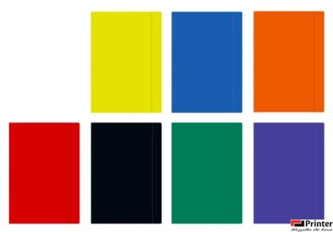 Teczka z gumką A4+ JEDNOKOLOROWA mix ITERDRUK