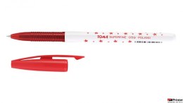 Długopis w gwiazdki SUPERFINE z supercienką końcówką, 0,5mm czerwony TO-059 Toma