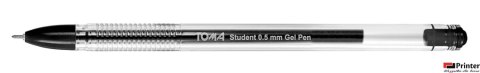 Długopis żelowy STUDENT, końcówka fine 0,5mm, czarny TO-071 Toma