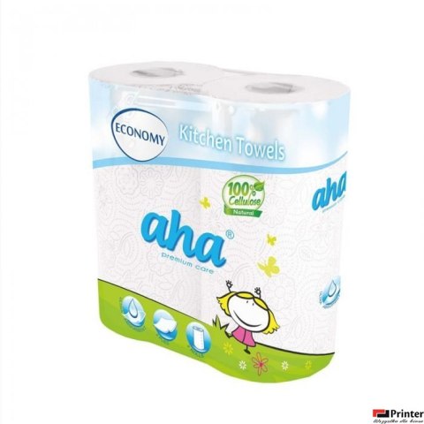 Ręcznik w roli AHA ECONOMY 2 warstwy (2 rolki) biały