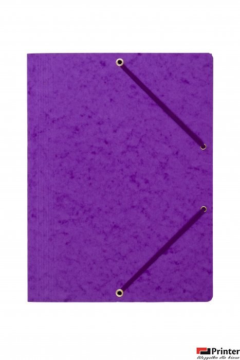 Teczka z gumką rogi DOTTS A4 preszpan fioletowa 390g