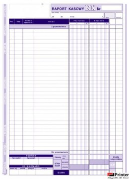 Raport kasowy A4, 80 kartek (1+1), 10-410-1 DOTTS