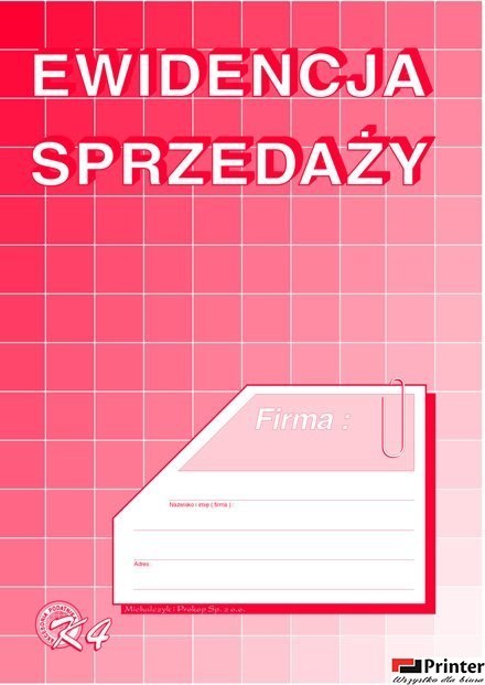 Ewidencja sprzedaży A5, 32 strony offset 10-K-4 DOTTS