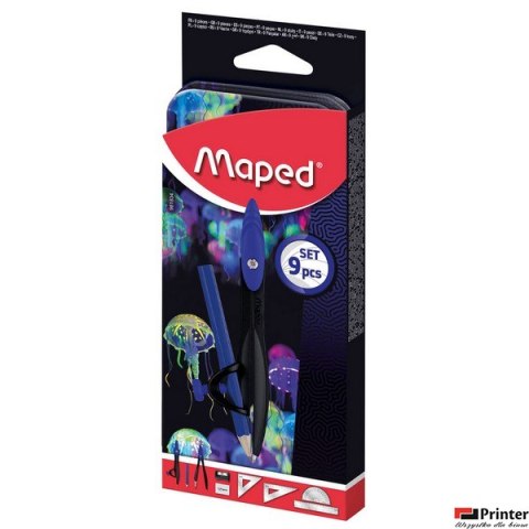 Cyrkiel Deepsea zestaw 9 elementów Maped 981834