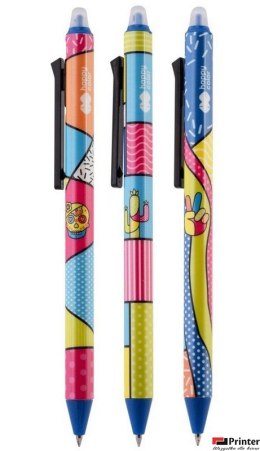 Długopis wymazywalny POP, automatyczny, 0.5mm, niebieski, Happy Color