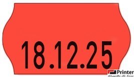 Etykiety cenowe w rolce do metkownicy jednorzędowej Meto 22x12 mm, czerwone opakowanie 6 rolek M30014355