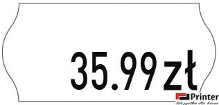 Etykiety cenowe w rolce do metkownicy jednorzędowej Meto, 26x12 mm, białe opakowanie 6 rolek M30014350