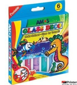 Farby witrażowe GD10P6 AMOS 6 kolorów 10,5ml 170-1044