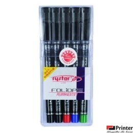 Foliopis permanentny FB-25 RYSTOR komplet 5sztuk w etui. 442-528