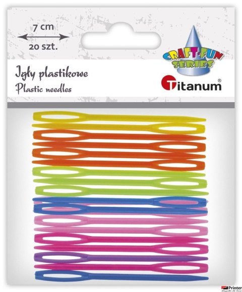 Igły Titanum Craft-Fun Series igły plastikowe 20szt/7cm plastik 20 sztuk 623531