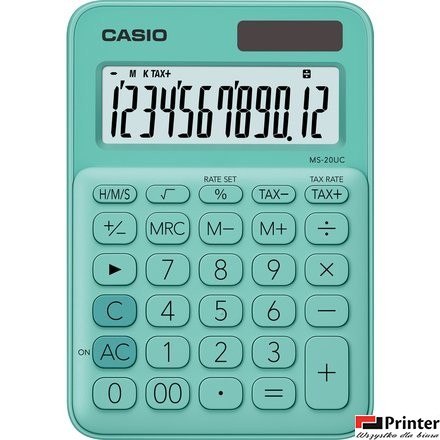 Kalkulator CASIO MS-20UC-GN BOX zielony