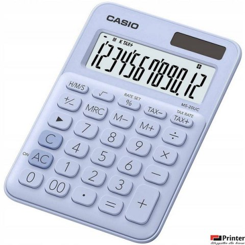 Kalkulator CASIO MS-20UC-LB BOX jasnoniebieski