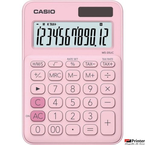 Kalkulator CASIO MS-20UC-PK BOX rózowy