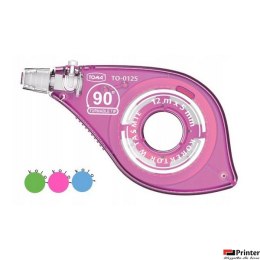 Korektor w taśmie, przekręcana końcówka, 12m , 5mm, biały TO-0125 Toma