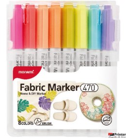 Marker 470 do tkanin/tekstyliów zestaw 8 kolorów MONAMI 170-2785