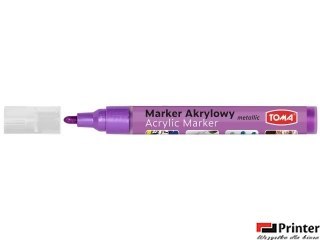 Marker akrylowy, fibrowa końcówka okrągła 2-5mm, fioletowy TO-402 Toma