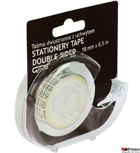 Nowy indeks tak0012025 Taśma biurowa dwustronna GRAND 18 mm x 8,5 m z dyspenserem 130-1903