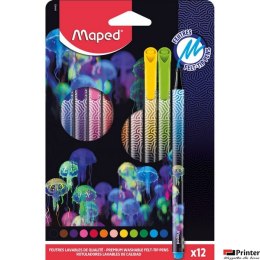 Pisaki Deepsea 12 sztuk pudełko zawieszane Maped 844403