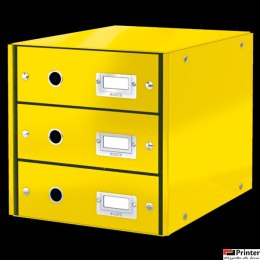 Pojemnik z 3 szufladami Leitz C&S, żółty 60480016 SALE