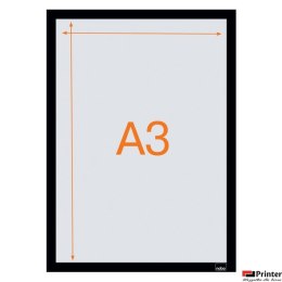 Samoprzylepna, magnetyczna ramka Nobo na plakat (2 szt.), A3, czarna