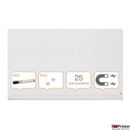 Szklana tablica Nobo Impression Pro z zaokrąglonymi rogami 1900x1000mm, lśniąca biel 1905193