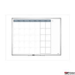 Tablica planer miesięczny 120 x 90 cm, rama aluminiowa, TP007 2x3