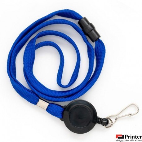 Taśma 601282 (10) niebieska wypinajaca z mech ściągajacym i karabinczykiem