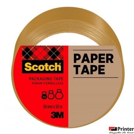 Taśma pakowa SCOTCH® Mailing , papierowa, 50mm x50m, 1szt., brązowa 7100301050