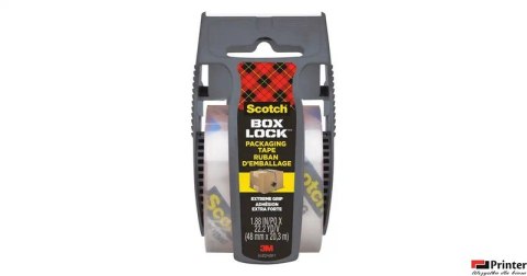 Taśma pakowa Scotch® Box Lock™, transparentna, 48mm x 20.3m , 1 rolka/opakowanie w ręcznym podajniku 7100263095
