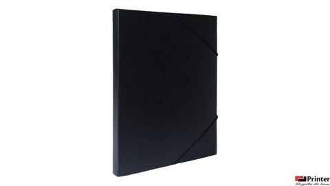 Teczka z gumką A4 PP pudło 2 cm czarna TG-A4-02-02