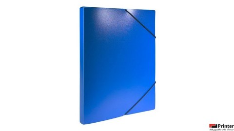 Teczka z gumką A4 PP pudło 2 cm niebieska TG-A4-02-01