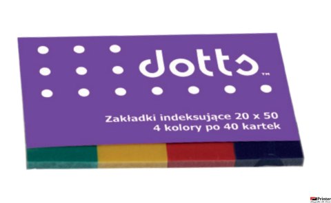 Zakładka indeksująca DOTTS 20x50 4x40kartek transparentna(NSP20/50/T/D)