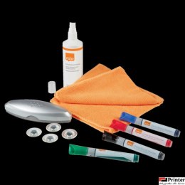 Zestaw startowy Nobo do tablic suchościeralnych, zawiera: markery, gąbke, piankę do czyszczenia, ściereczke oraz magnesy 1905330